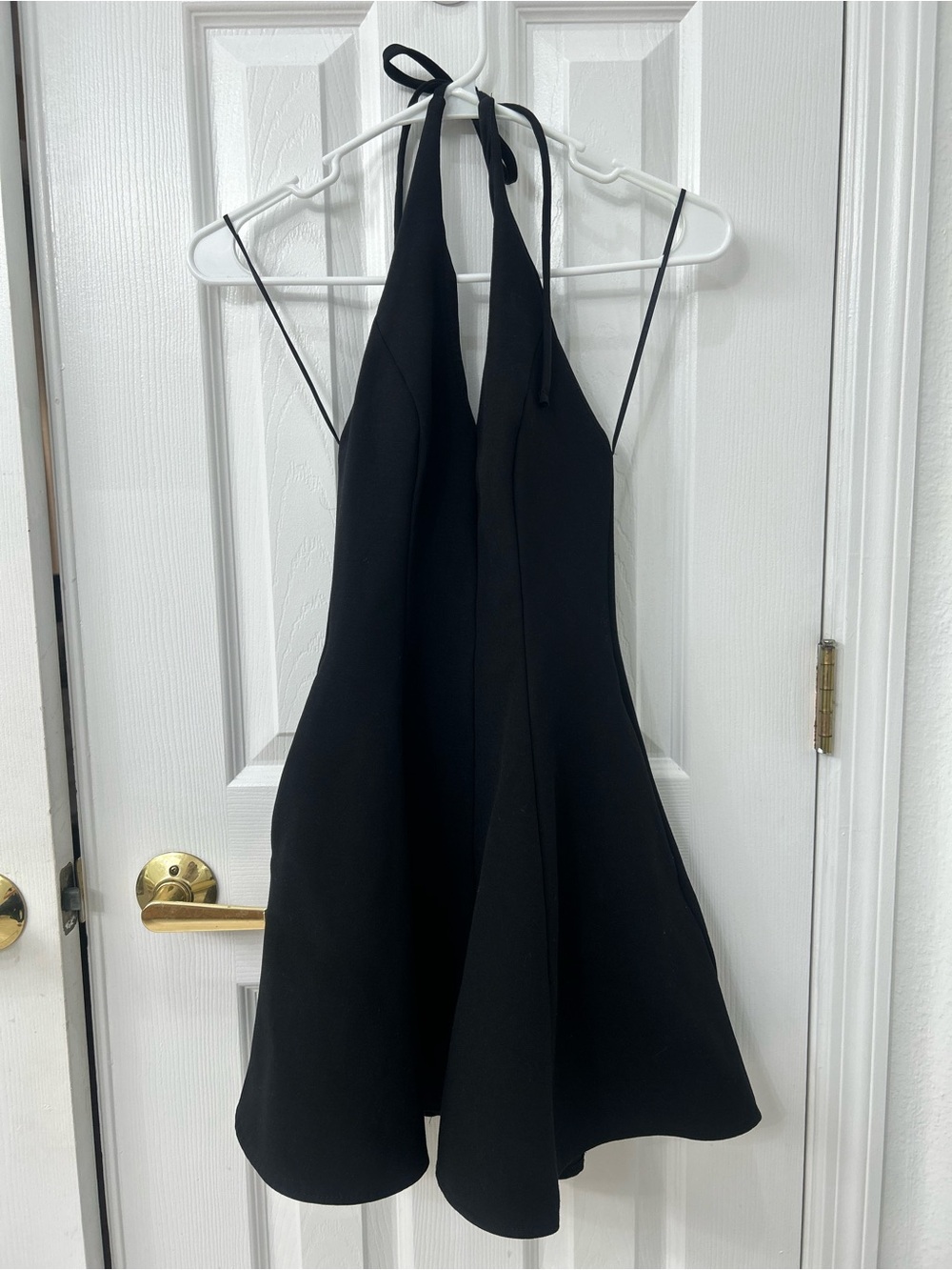 Zara Black Halter A-Line Mini Dress